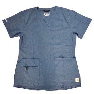 Carhartt Force Modern Fit Scrubs Top Blue Women's Size Small